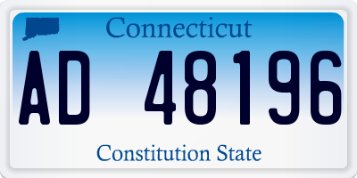 CT license plate AD48196