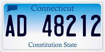 CT license plate AD48212