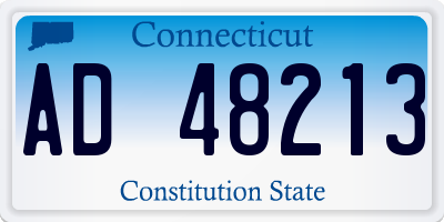 CT license plate AD48213