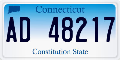 CT license plate AD48217