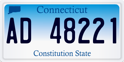CT license plate AD48221