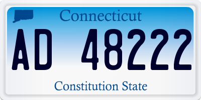 CT license plate AD48222