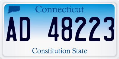 CT license plate AD48223