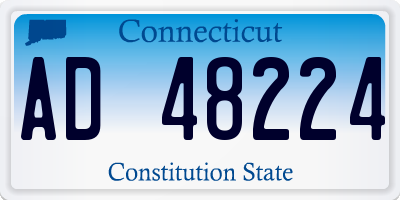 CT license plate AD48224