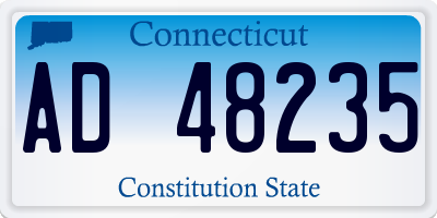 CT license plate AD48235