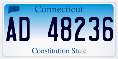 CT license plate AD48236