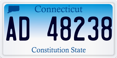 CT license plate AD48238