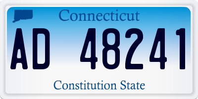 CT license plate AD48241