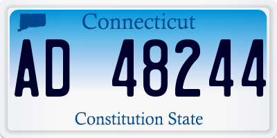 CT license plate AD48244