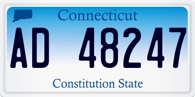 CT license plate AD48247