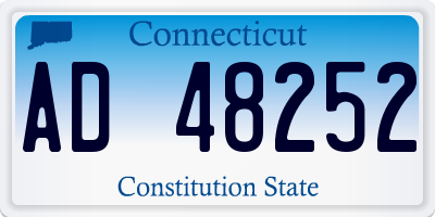 CT license plate AD48252