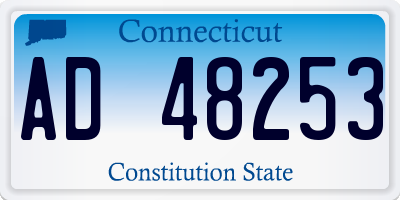 CT license plate AD48253