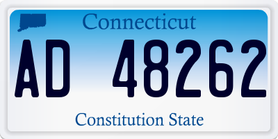 CT license plate AD48262