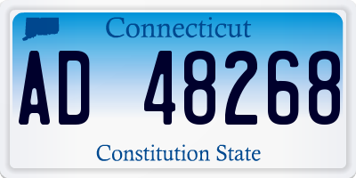 CT license plate AD48268