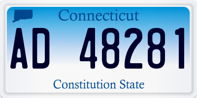 CT license plate AD48281
