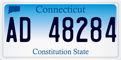 CT license plate AD48284