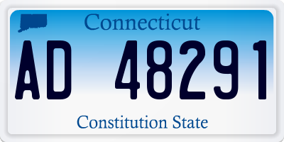 CT license plate AD48291