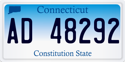 CT license plate AD48292