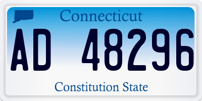 CT license plate AD48296