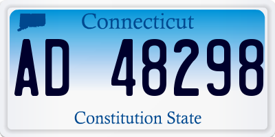 CT license plate AD48298