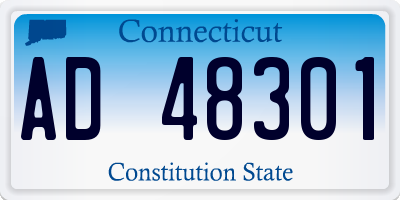 CT license plate AD48301