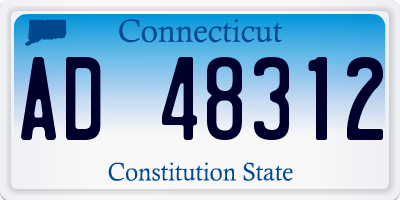 CT license plate AD48312