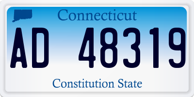CT license plate AD48319