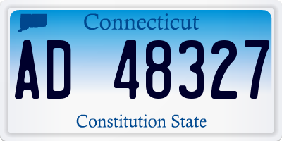 CT license plate AD48327