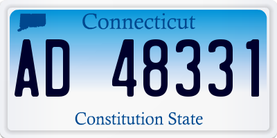 CT license plate AD48331