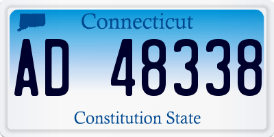 CT license plate AD48338