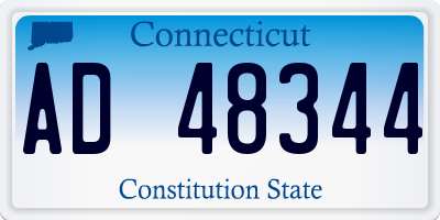 CT license plate AD48344