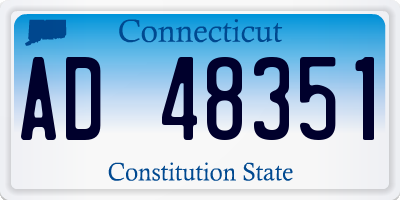CT license plate AD48351