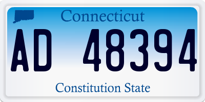 CT license plate AD48394