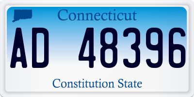 CT license plate AD48396