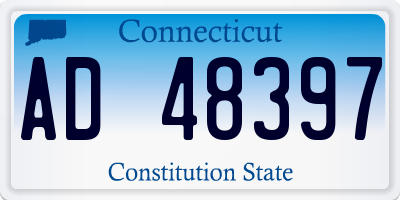 CT license plate AD48397