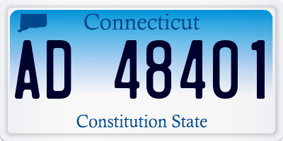 CT license plate AD48401