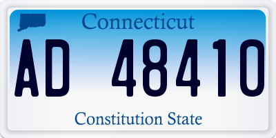CT license plate AD48410