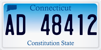 CT license plate AD48412