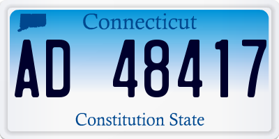 CT license plate AD48417