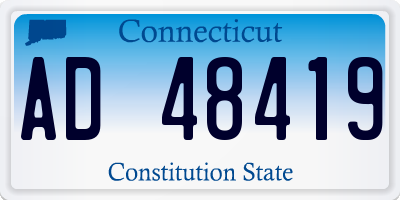 CT license plate AD48419