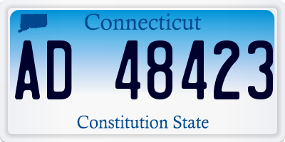 CT license plate AD48423