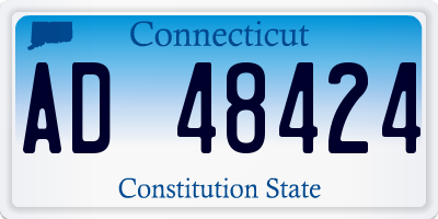 CT license plate AD48424