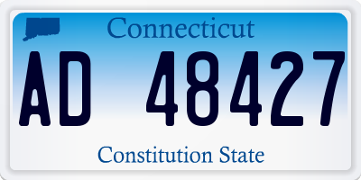 CT license plate AD48427