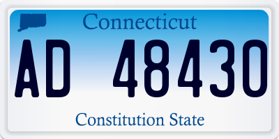 CT license plate AD48430