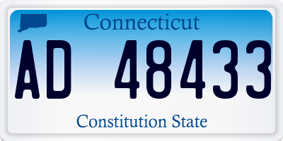 CT license plate AD48433