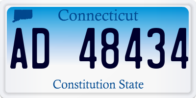 CT license plate AD48434