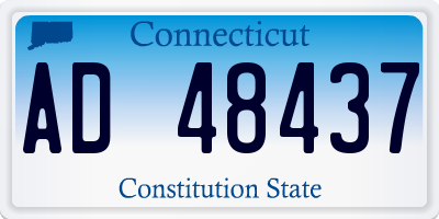 CT license plate AD48437