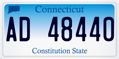 CT license plate AD48440
