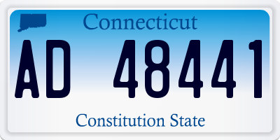CT license plate AD48441
