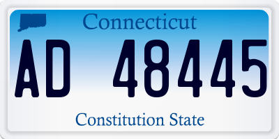 CT license plate AD48445